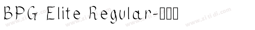 BPG Elite Regular字体转换